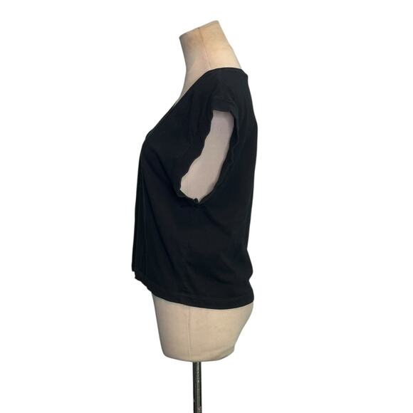 Zara black short sleeves V neck top size XS - Picture 13 of 14